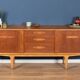 Long 1960s Teak Jentiuqe Mid Century Sideboard
