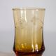 Set of five small yellow glasses from the mid-century, Europe, 1960s.