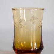 Set of five small yellow glasses from the mid-century, Europe, 1960s.