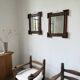 Pair of wooden mirrors in tramp art style