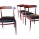 4 chaises scandinaves vintage design 1960 teck