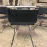 Set of 7 S33 Mart Stam Chairs Circa 1980