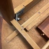 Danish round extending dining table in teak 1960s