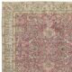 Vintage Handmade Turkish Wool Accent Rug with Floral Pattern for Living Room
