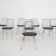 Set of 8 Mid-century wire chairs The Netherlands 1950's