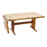 1980's pine extendable dining table