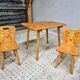 Vintage children's table set beech wood 60s