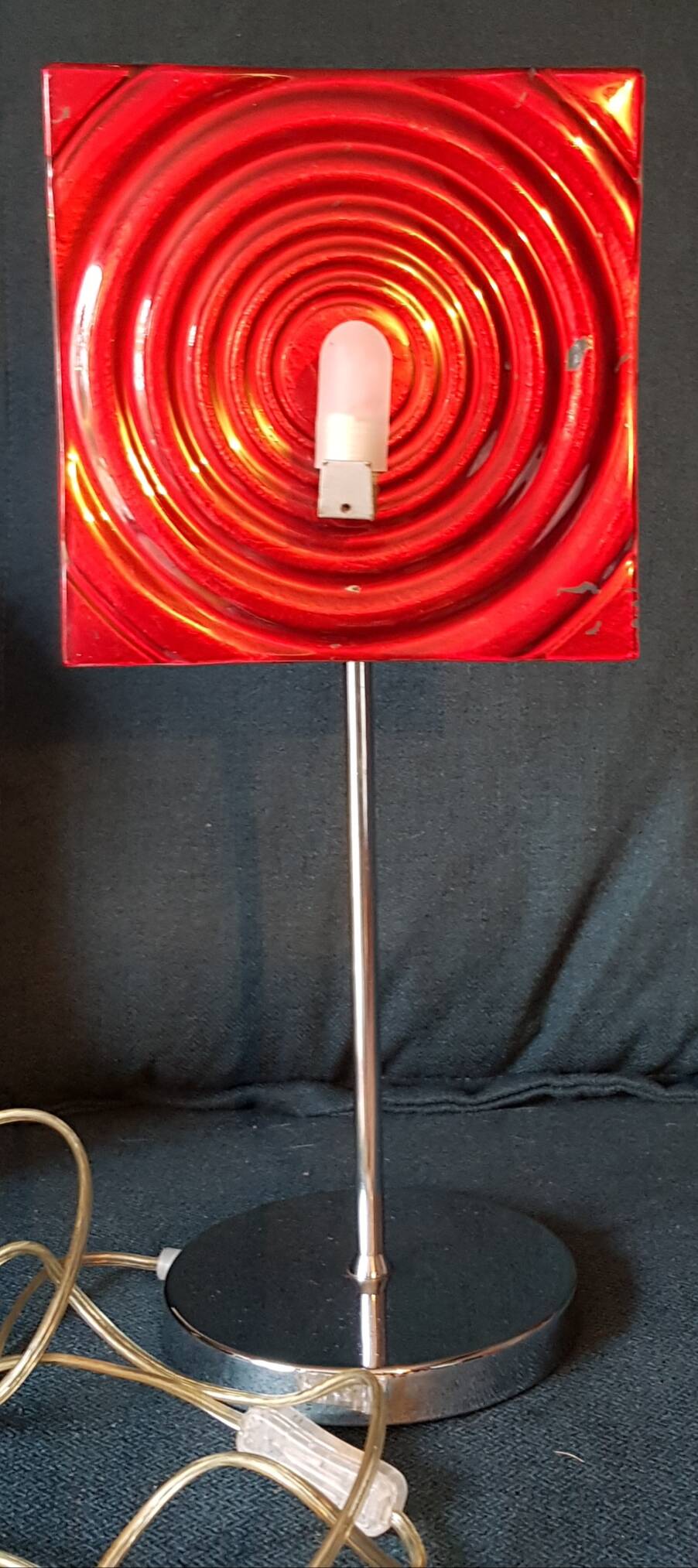 Late 70's psychedelic style reflective lamp