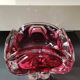 Cendrier. Forme florale organique. Rose canneberge. En verre d Art Moderne. Conçu par Jozef Hospodka