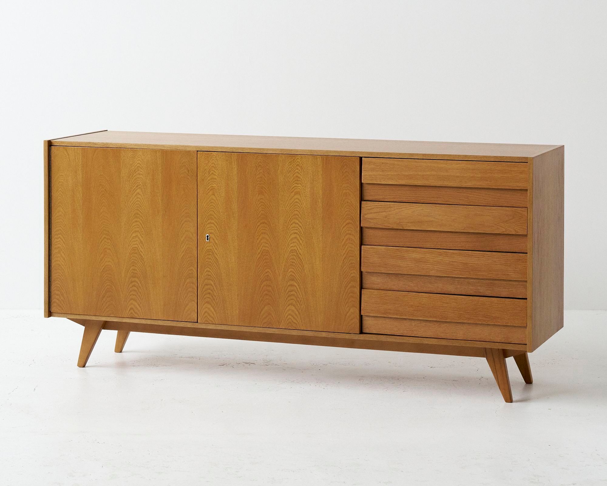 U-460 Oak Sideboard by Jiří Jiroutek for Interier Praha, 60's