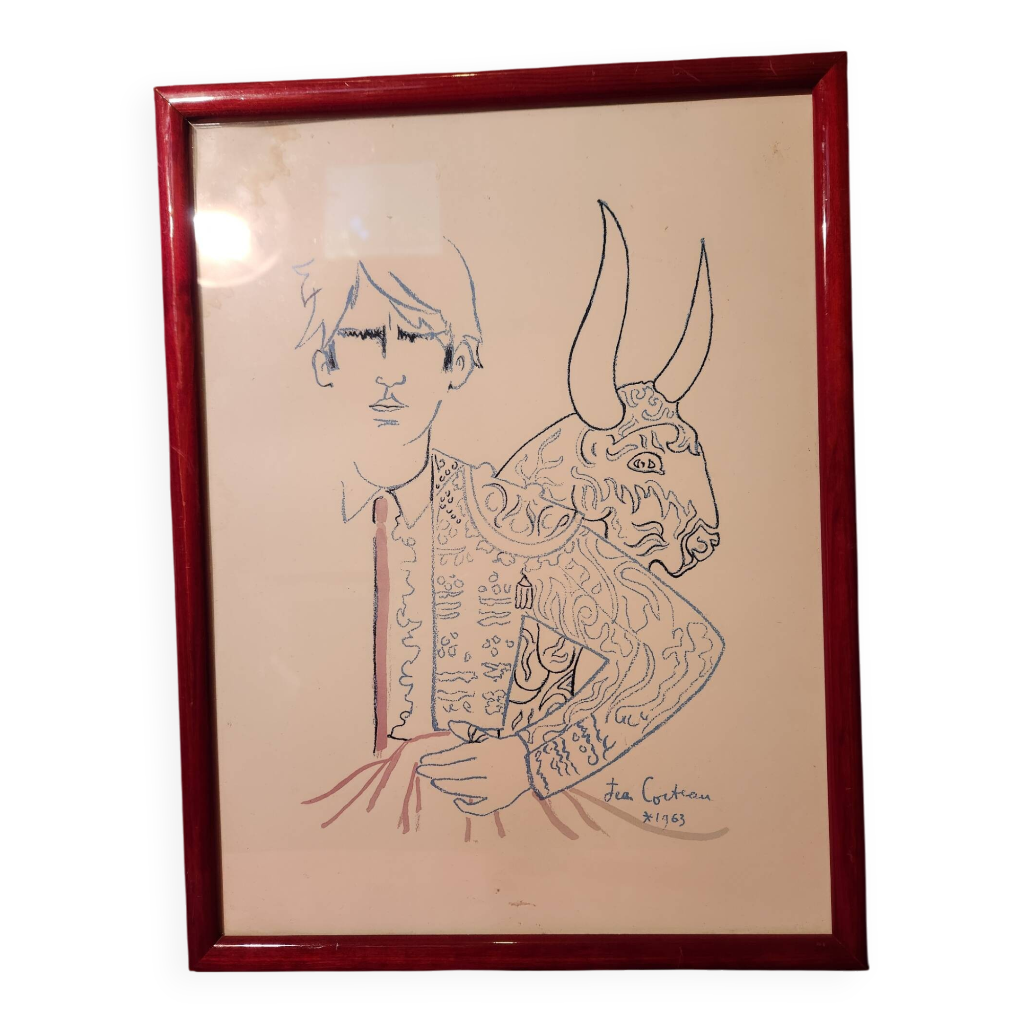 Lithographie Jean Cocteau 1963