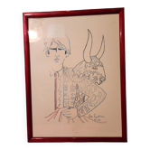 Lithographie Jean Cocteau 1963