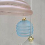 Triple frosted glass pendant light