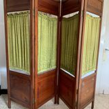 Vintage wooden fabric screen
