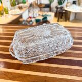 Vintage glass butter dish