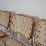 4 chairs cannage and chrome