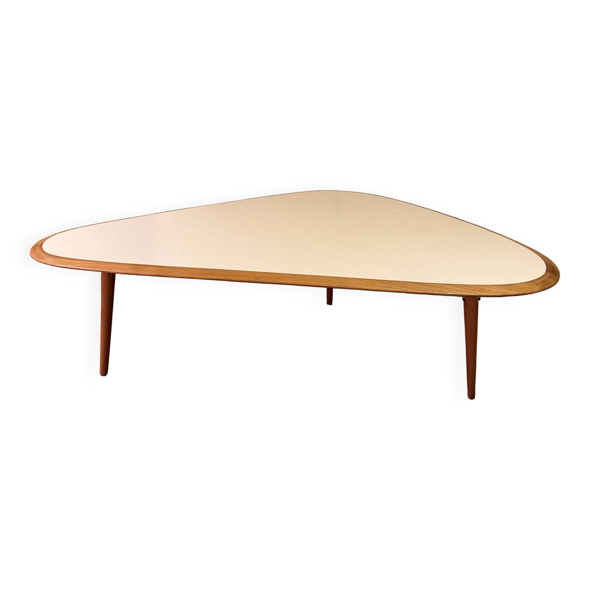 Table basse vintage triangulaire  / boomerang - scandinave