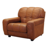 Fauteuil marron, design italien, années 1970, production : Italie