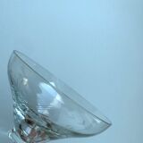 Set of 7 crystal champagne glasses engraved, 50-60s