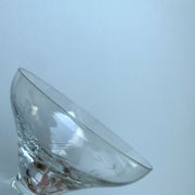 Set of 7 crystal champagne glasses engraved, 50-60s