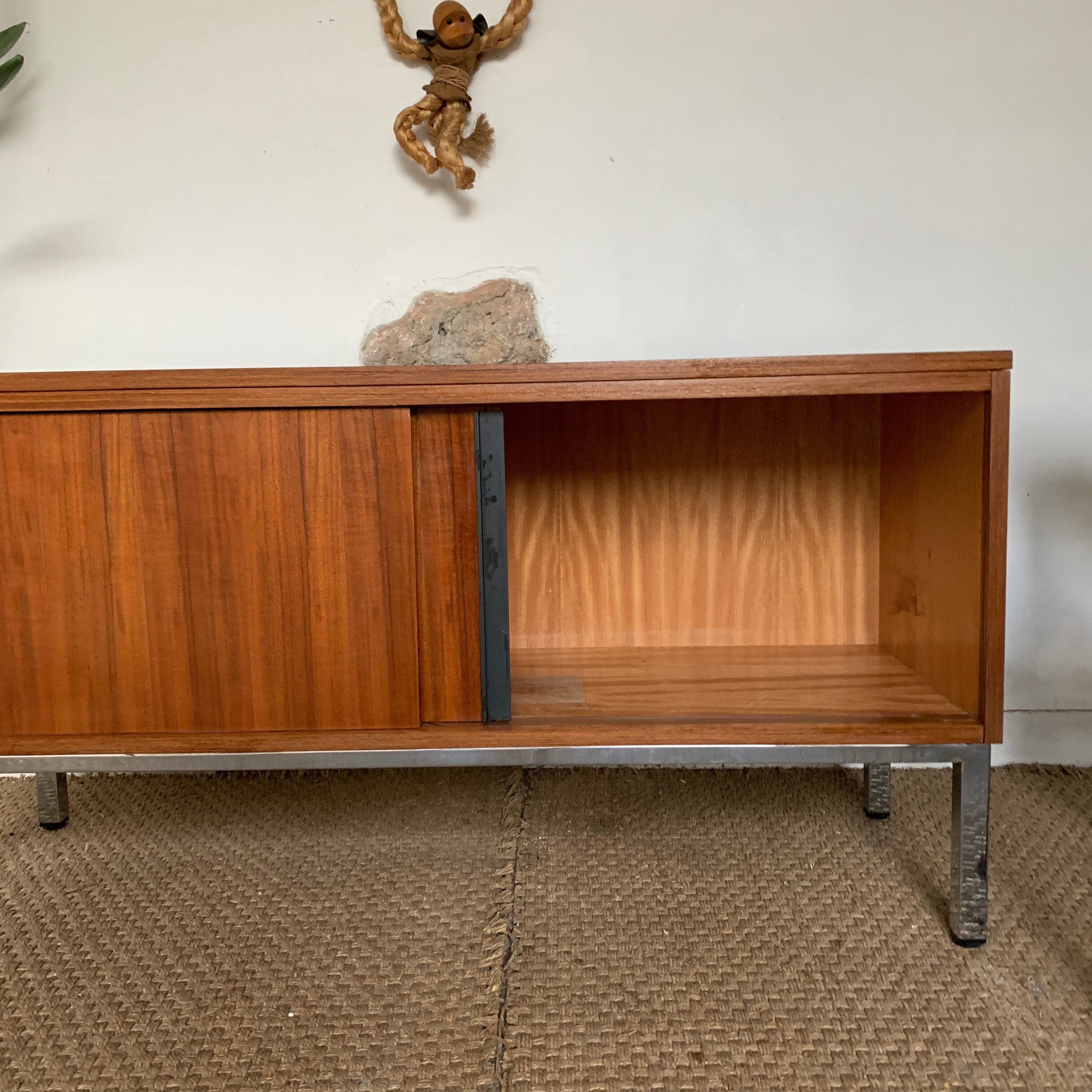 Teak sideboard, sliding doors