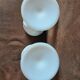 Lot de 2 verres sur pied opale