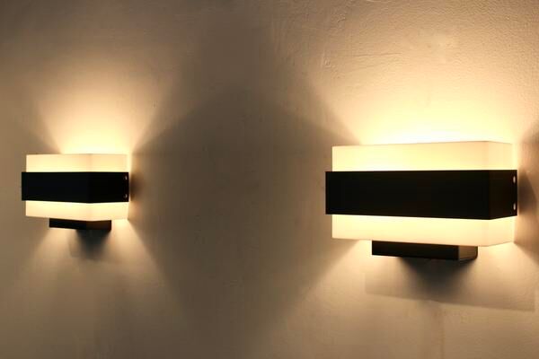 Louis Kalff Philips black and white wall apply