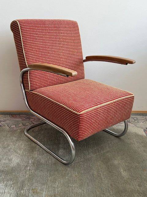Cantilever Tubular Steel Armchair FN24 by Mücke-Melder, 1940-50s