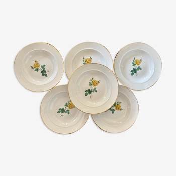 Set of 6 vintage hollow plates