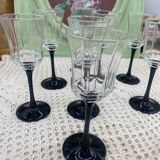 Black stemmed glasses
