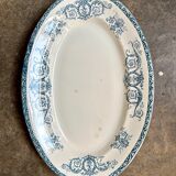 Oval plate Léon Graves in ironstone, "Marie-Louise" service.