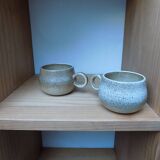 Pair of stoneware cups