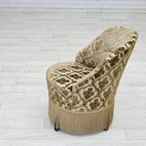 1950s, Danish easy chair, furniture velour, ash wood legs.