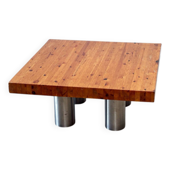 1980's custom coffee table by Belgian Architect