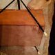Sewing box from the 50s in wood and black metal