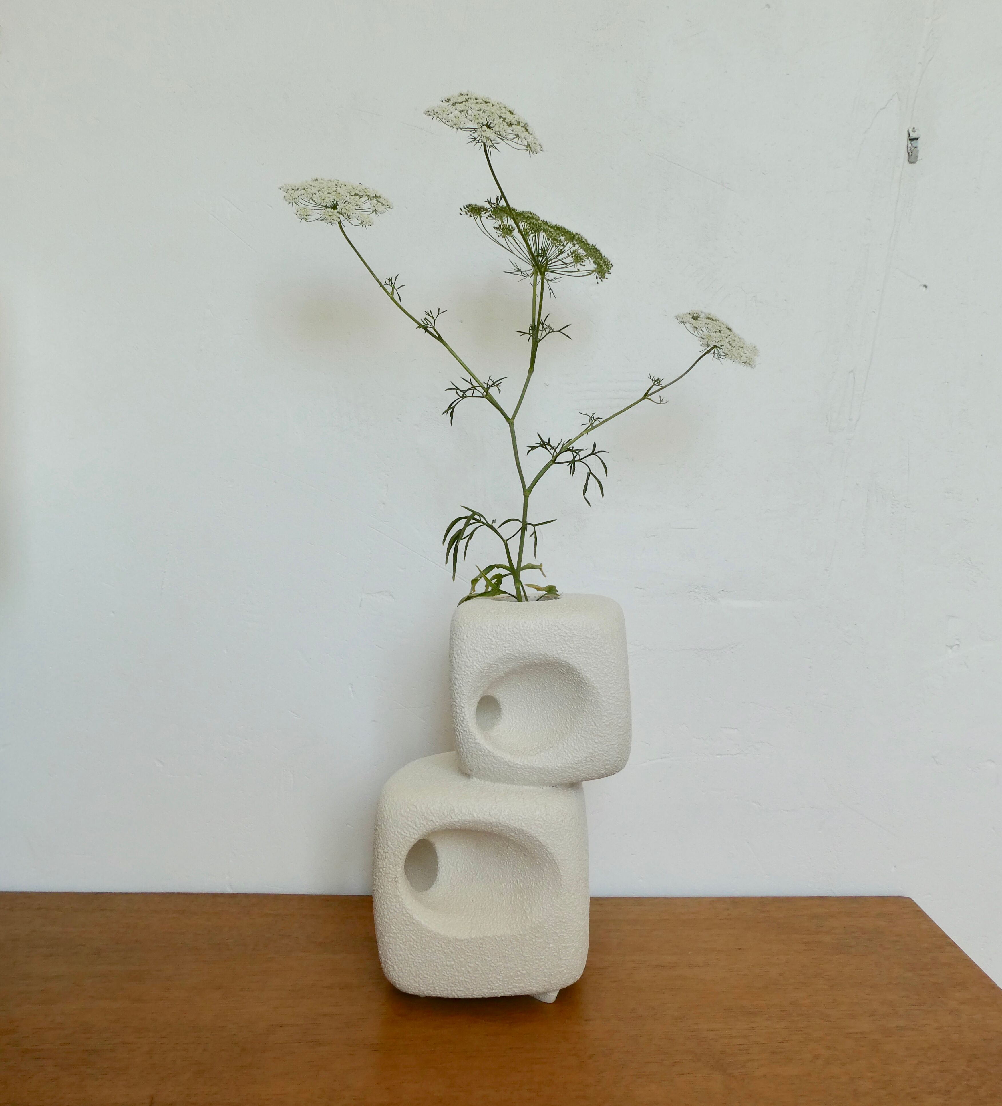 Roberto Rigon ceramic cube vase for Bertoncello, Italy, 70s