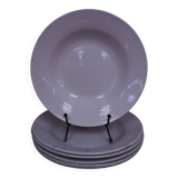 6 White Soup Plates, Digoin and St Amand Porcelain