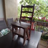 Old folding chair stepladder