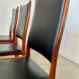 Arne Ovmand Olsen Mogens Kold Lot 6 old Scandinavian design Denmark chairs in vintage rosewood