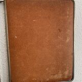 Vintage 1960s triptych barber hairdresser pumpkin mirror - 27 x 68 cm