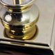 Pied de lampe de style Regence en laiton et plexiglas 1970