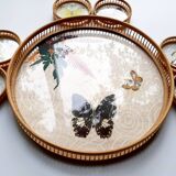 Butterfly tray and 6 coasters