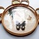Plateau papillons et 6 dessous de verres