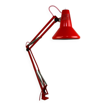 Red Adjustable Achitect Table Lamp by Tep, 1970s