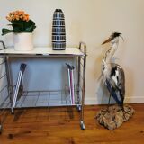 Vintage wheeled service in chrome-plated metal