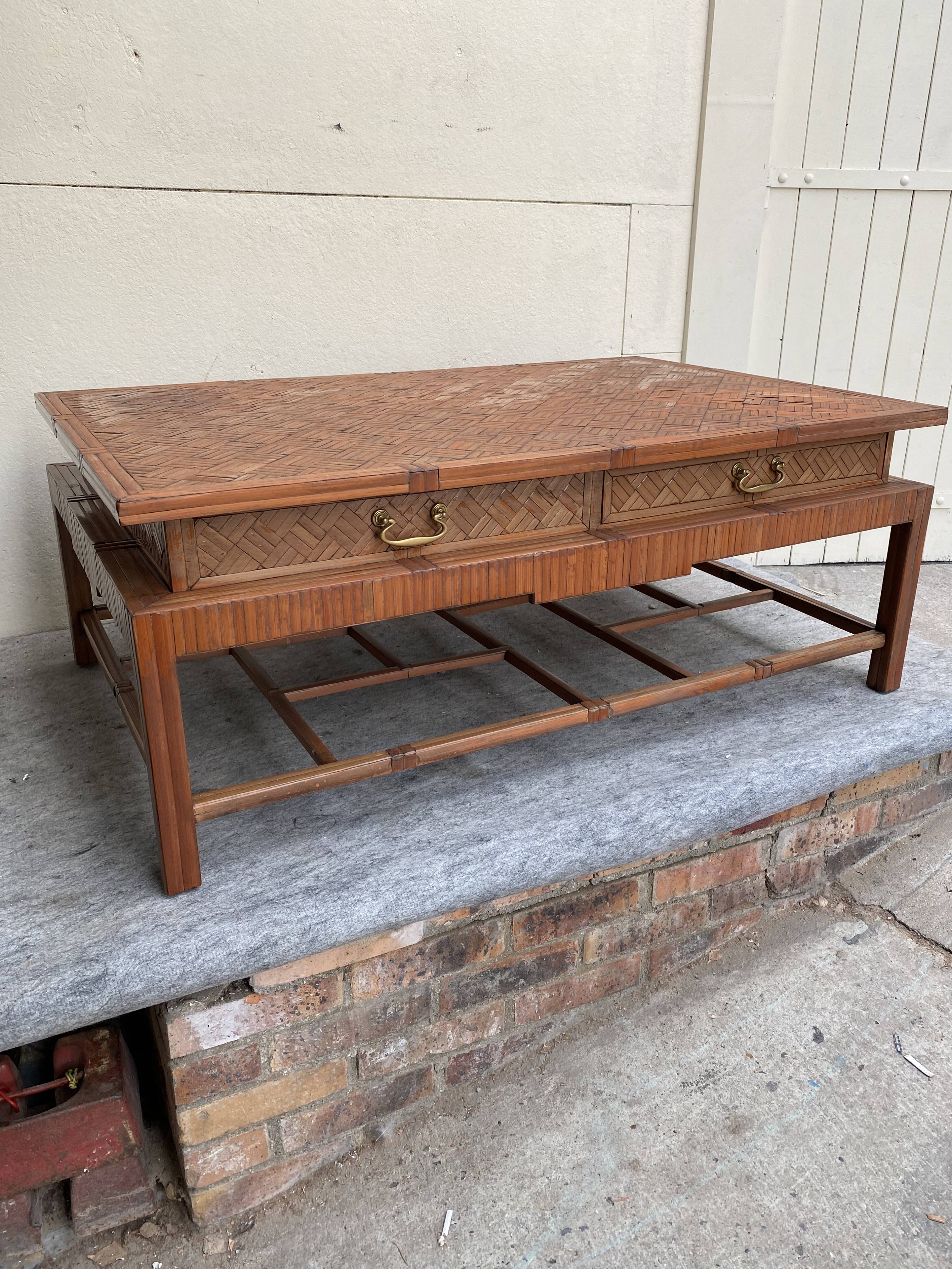 Bamboo coffee table roche-bobois