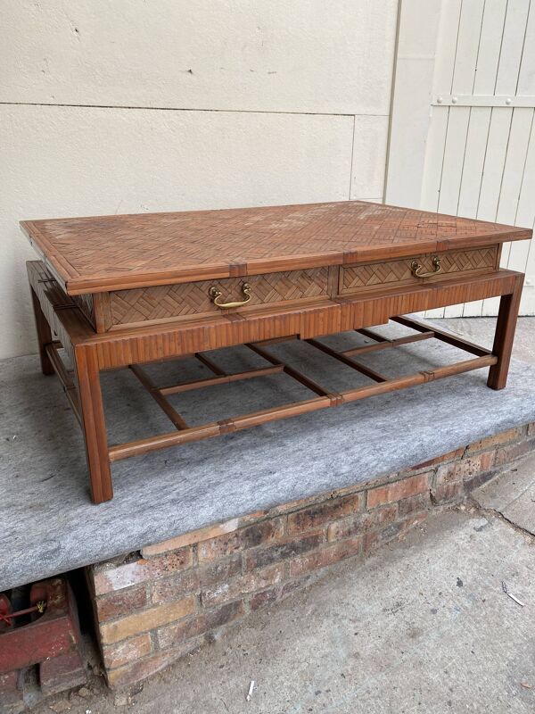 Table basse en bambou roche-bobois