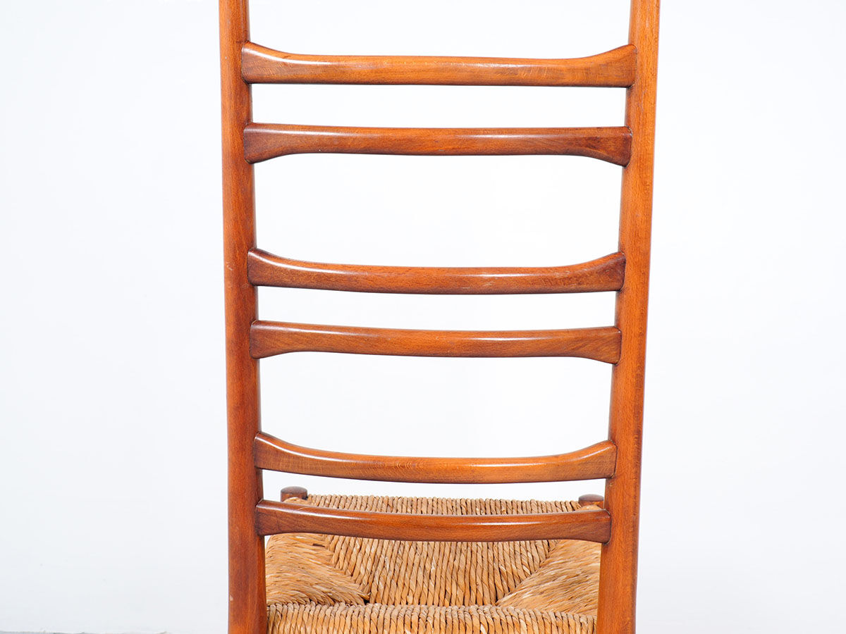 Teak and wicker dining chairs, 1960s