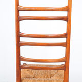 Teak and wicker dining chairs, 1960s