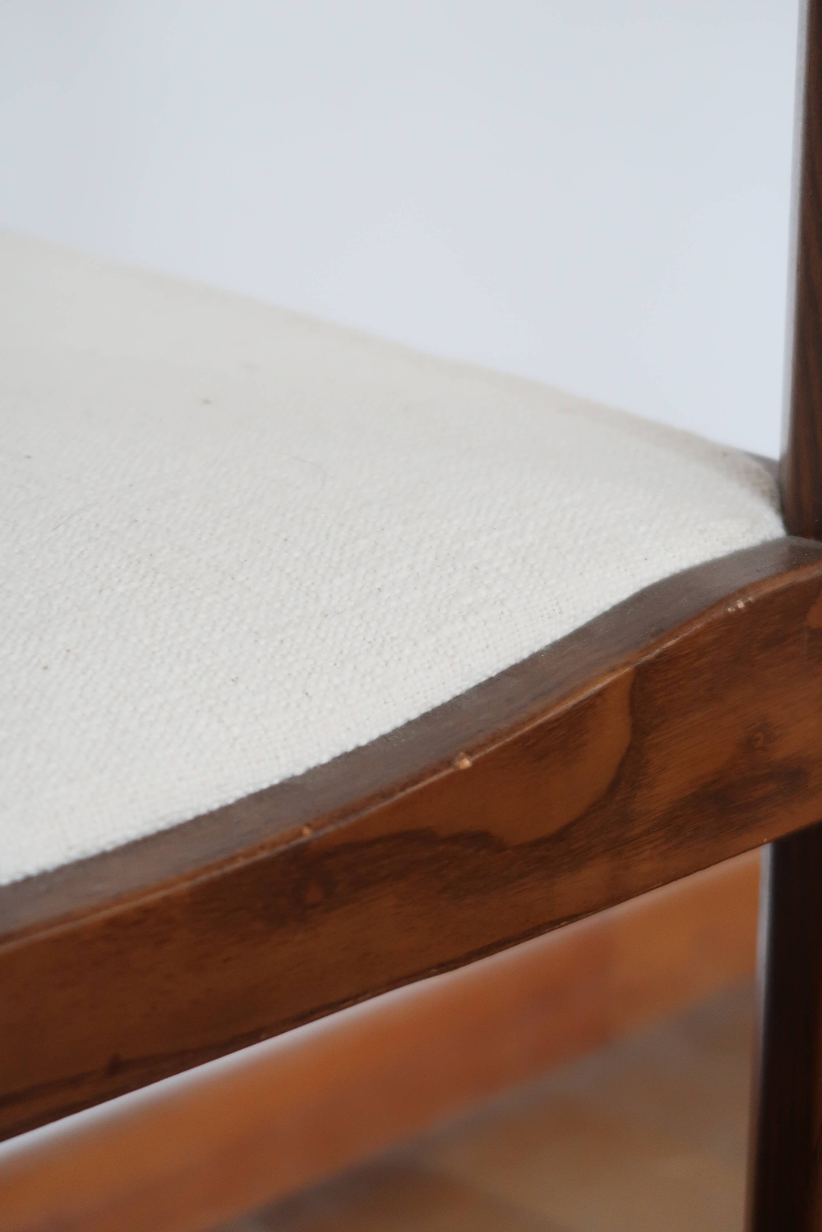 4 modernist cream chairs